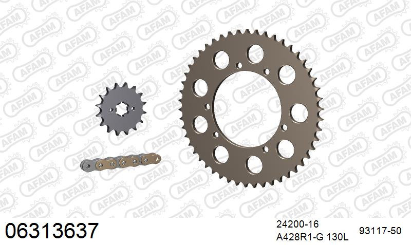 Zestaw napędowy AFAM do C H RACING WSM 125 Motard, HUSQVARNA CH 125 SM