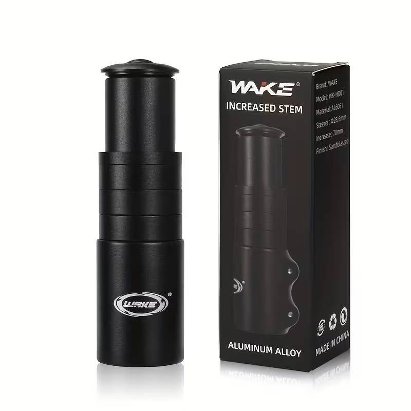 Adapter do podwyższenia kierownicy rowerowej, przedłużka rury sterowej czarny 150 mm WAKE