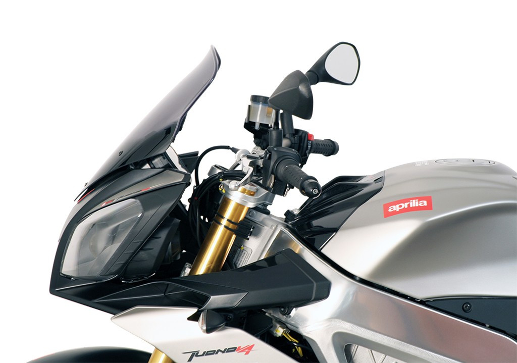 Szyba motocyklowa MRA APRILIA TUONO V4R RK/TY 2011-2014, forma TM, bezbarwna