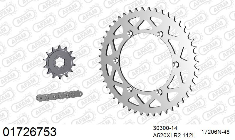 Zestaw napędowy AFAM do KAWASAKI KDX 250 D1,D2,D3,D4,D5