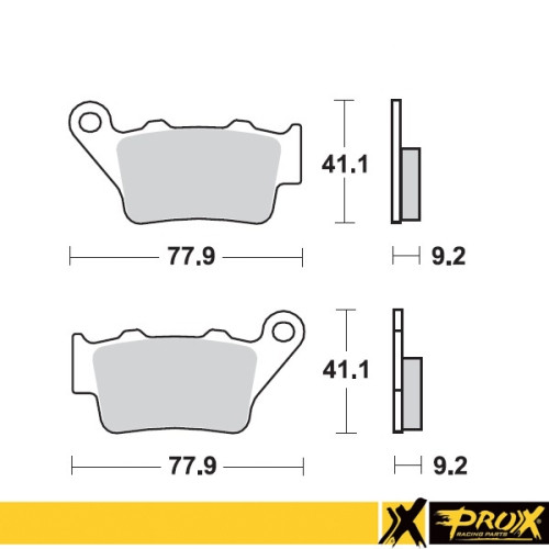 ProX Klocki Hamulcowe Tylne KTM125/200/250 '94-03 (odpowiednik EBC FA208) - BOX 10 szt
