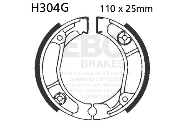 EBC Brakes Szczęki hamulcowe nacinane EBC H304G (1 kpl.)