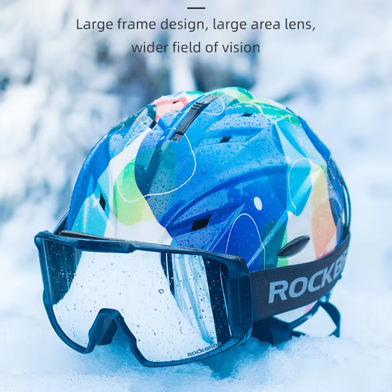 Gogle narciarskie/ snowboardowe sferyczne soczewki UV400 ROCKBROS (10095)
