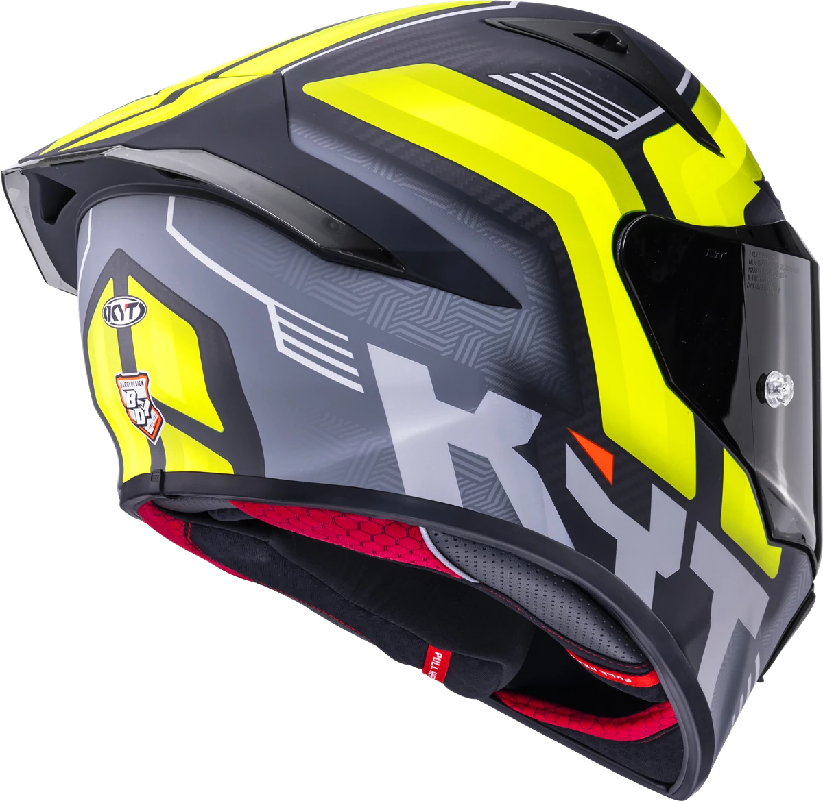 Kask motocyklowy KYT R1R CARBON ACCELERATOR ŻÓŁTY E06