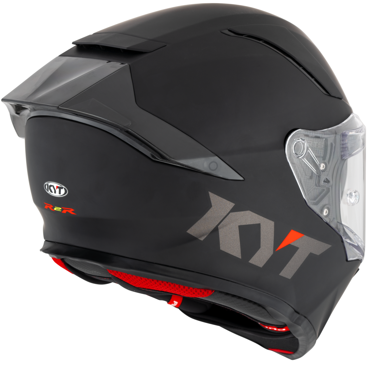 Kask Motocyklowy KYT R2R połysk matowy czarny ECE/ONU 22-06