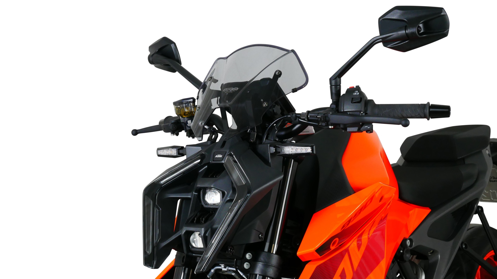 Szyba motocyklowa MRA KTM DUKE 990 2024-, forma NSPM, przyciemniana