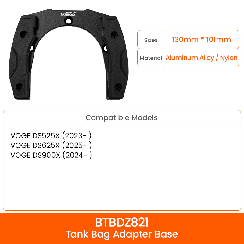 LOBOO Magnetyczny uchwyt do Tank Bag Easy, do VOGE DS525X (2023-) VOGE DS625X (2025-) VOGE DS900X (2024-)