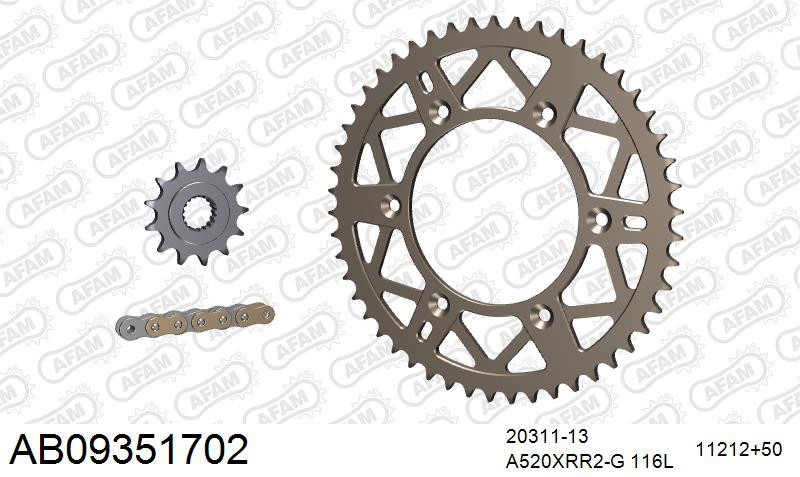 Zestaw napędowy AFAM do HM-HONDA CRE 450 R Enduro, CRE F 450 R Enduro, CRF 450 R