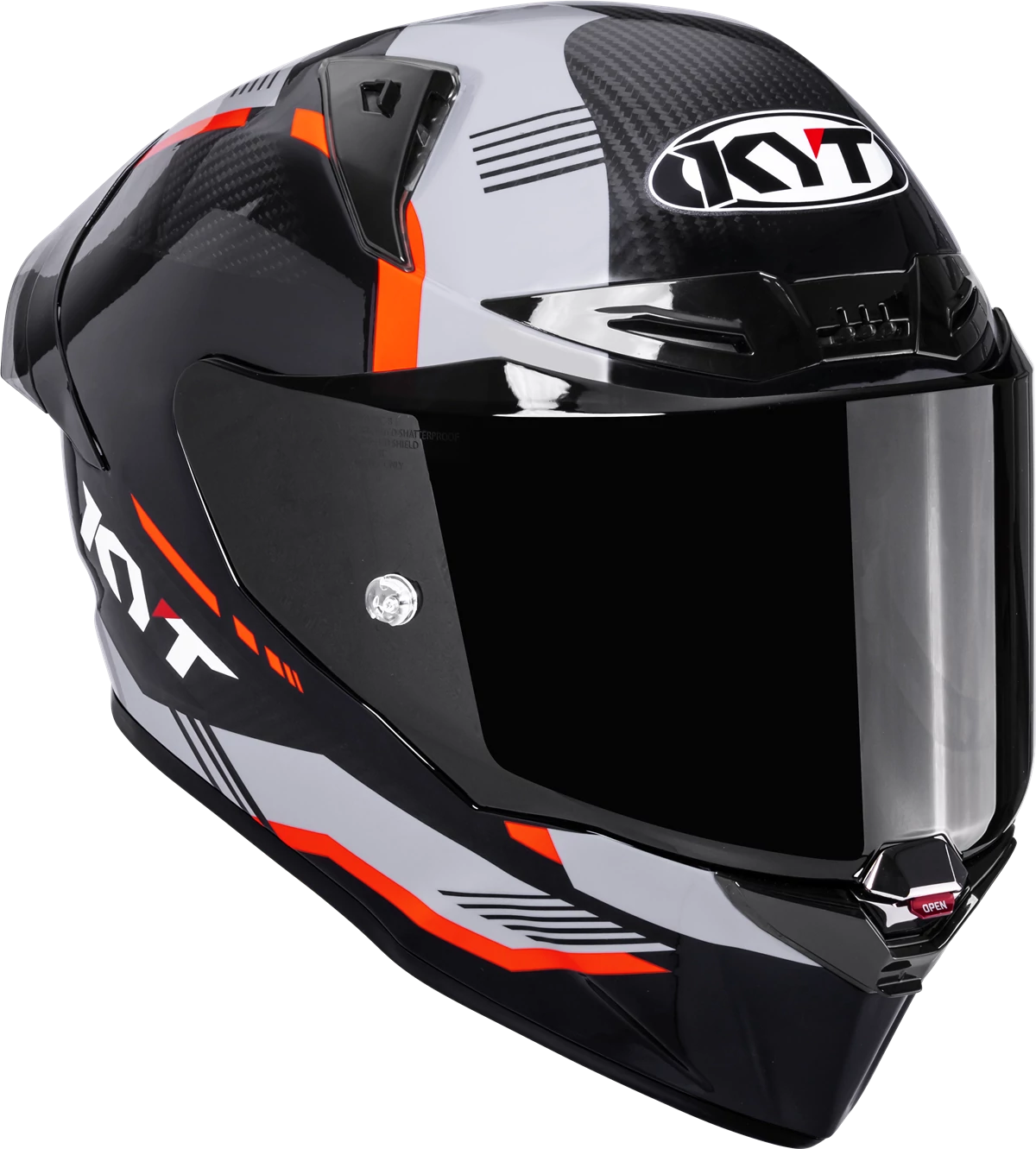 Kask motocyklowy KYT R1R CARBON ZONE POMARAŃCZOWY E06