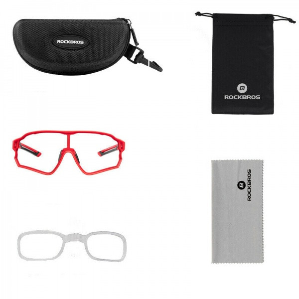 Okulary rowerowe / sportowe fotochrom ROCKBROS UV400 (10137) czerwone