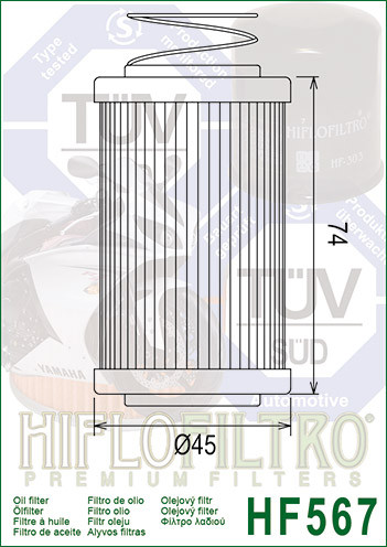 FILTR OLEJU HIFLO HF567 MV AUGUSTA