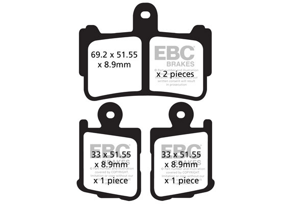 Klocki hamulcowe EBC FA499/4HH wzmacniane (kpl. na 1 tarcze)
