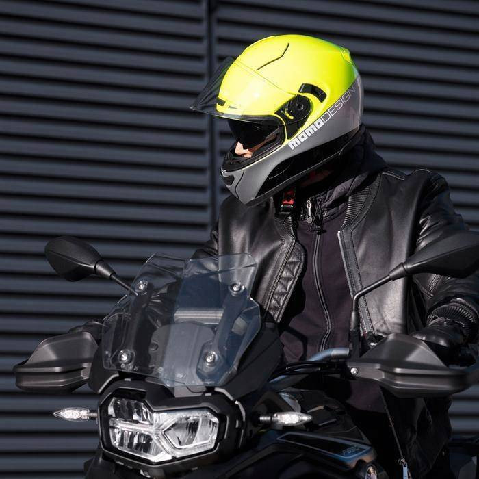 Kask motocyklowy MOMO HORNET (MONO Yellow Fluo / Silver / Black / White)