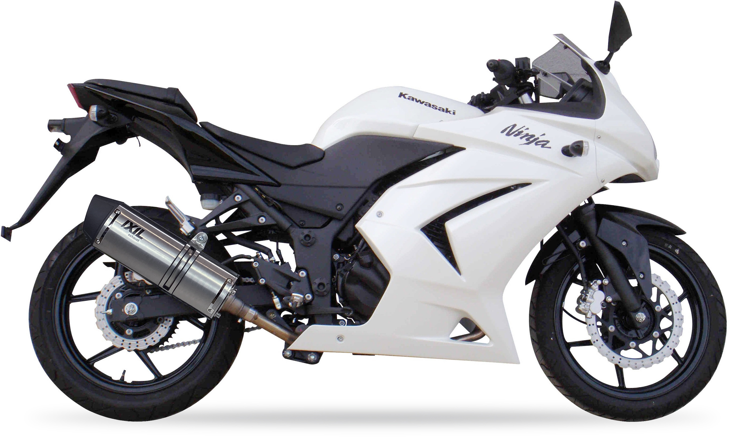 Tłumik IXIL KAWASAKI NINJA 250 R 08-12 (EX250K) typ SOVE (waga: 3000g, długość: 423 mm., materiał: Inox AISI304, kolor: Black pa