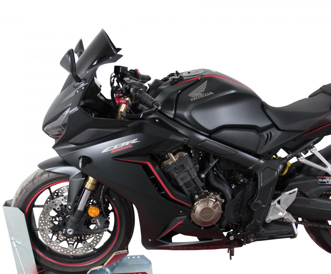 Szyba motocyklowa MRA HONDA CBR 650 R 2019-2023, forma R, czarna