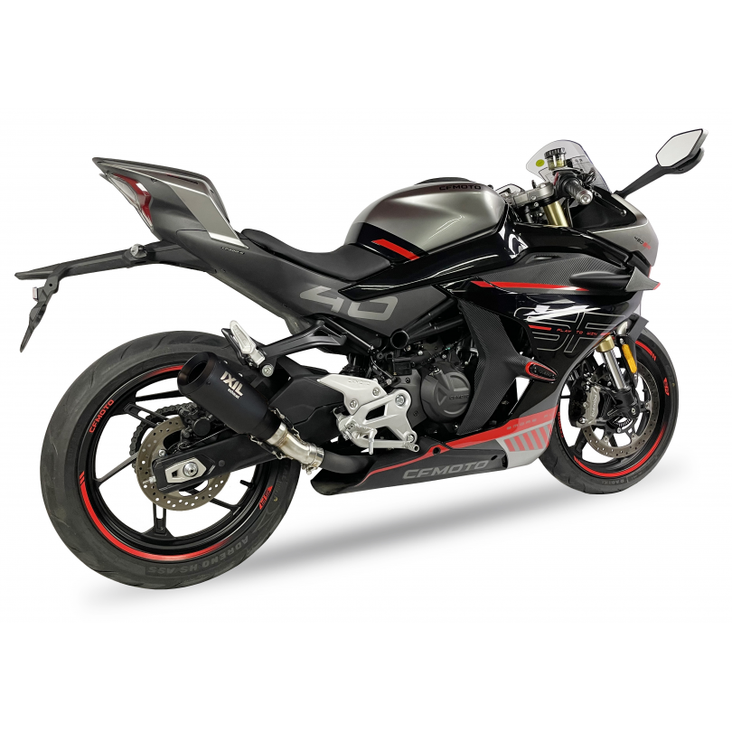 Tłumik IXIL CFMOTO 450 SR typ RB (waga: 900g, długość: 230 mm., materiał: Inox AISI304, kolor: Black painted) SLIP ON - RACE XTR
