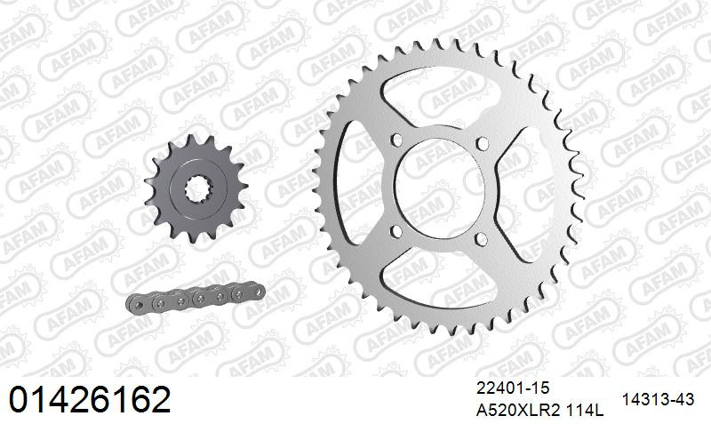 Zestaw napędowy AFAM do SUZUKI VL 250 Intruder Y,K1,K2,K3,K4,K5,K6,K7