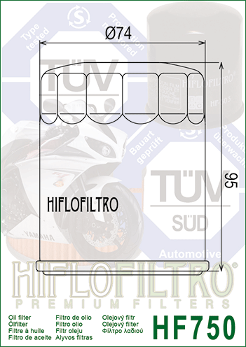 FILTR OLEJU HIFLO HF750 YAMAHA MARINE