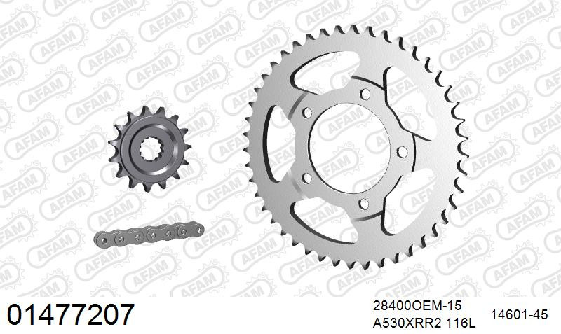 Zestaw napędowy AFAM do SUZUKI GSX 750 F W,X,Y,K1,K2,K3,K4,K5,K6