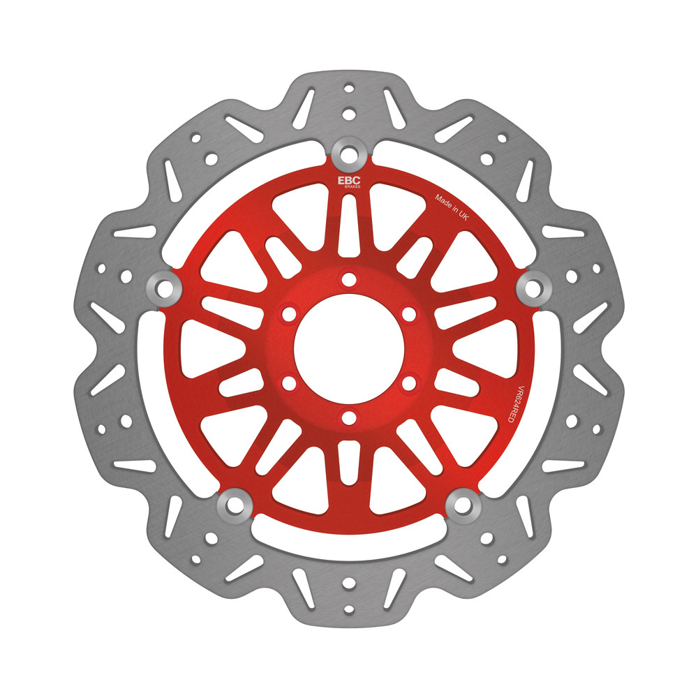 Tarcza hamulcowa motocyklowa EBC VR624RED VEE, czerwona