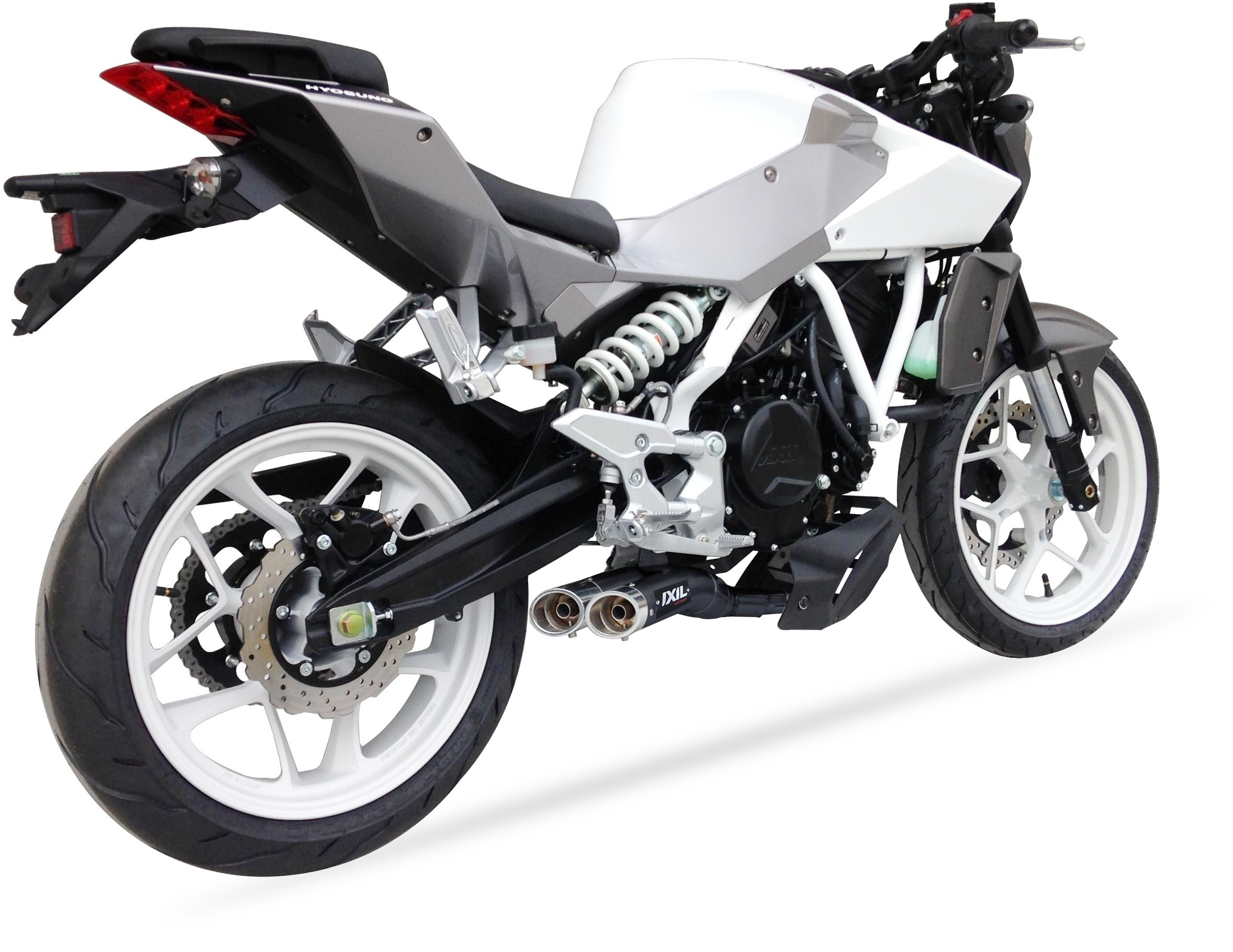 Tłumik IXIL HYOSUNG GD 250 EXIV typ L3XB (waga: 3000g, długość: 370 mm., materiał: Inox AISI304, kolor: Anodized aluminum) SLIP