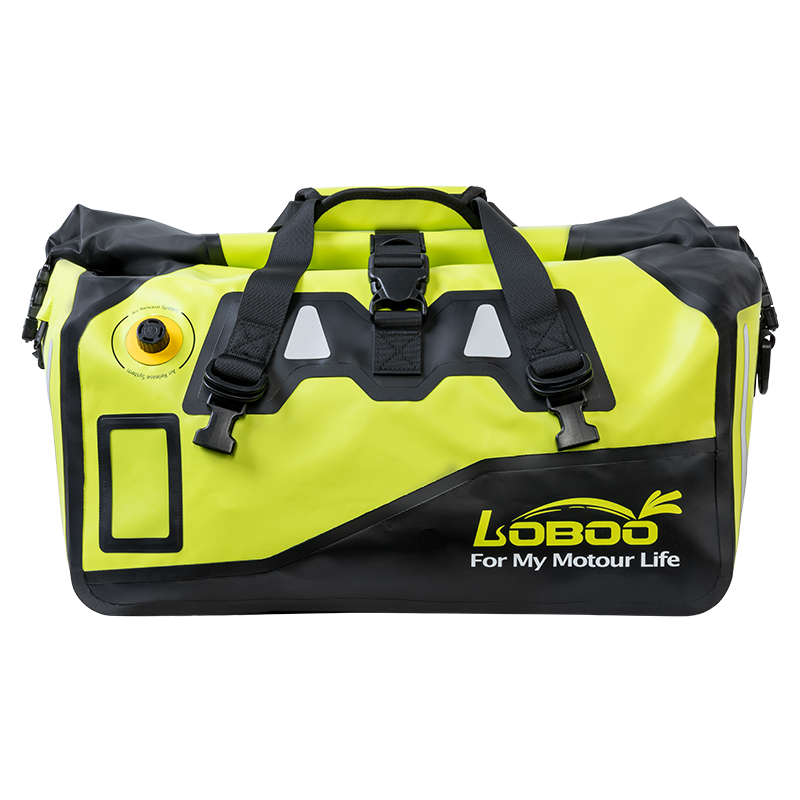 LOBOO Torba motocyklowa PVC fluo 50L (z kieszenią separacyjną na mokre rzeczy)