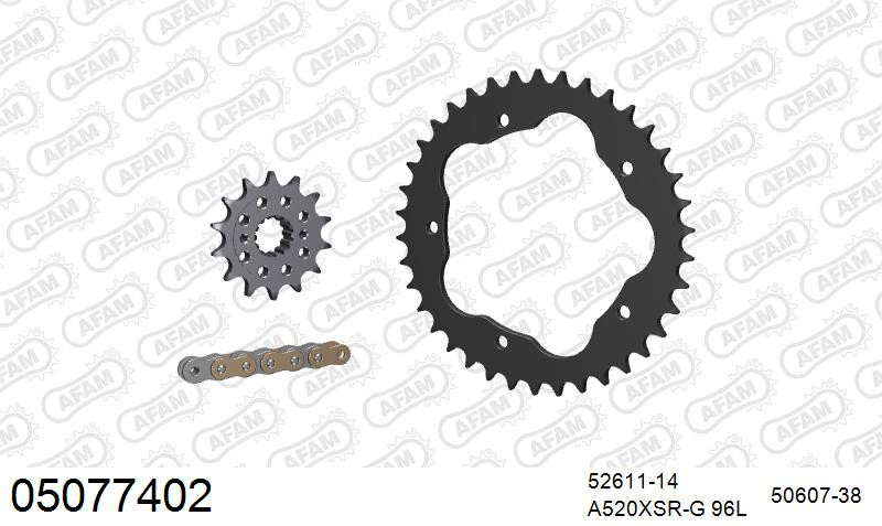 Zestaw napędowy AFAM do DUCATI 748 748R 748S Biposto 748S Monoposto 748SP, 748 Testa Bassa ( allfor sprocket carrier PCD1)