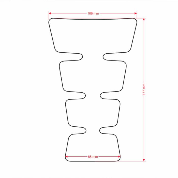 ONEDESIGN Tankpad złoty shape carbon