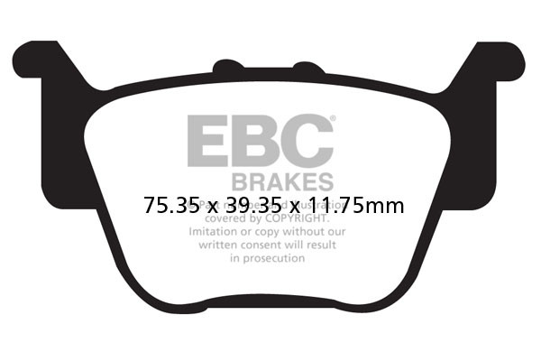 EBC Brakes Klocki hamulcowe EBC FA373R (kpl. na 1 tarcze) (odpowiednik PROX 37.208502)