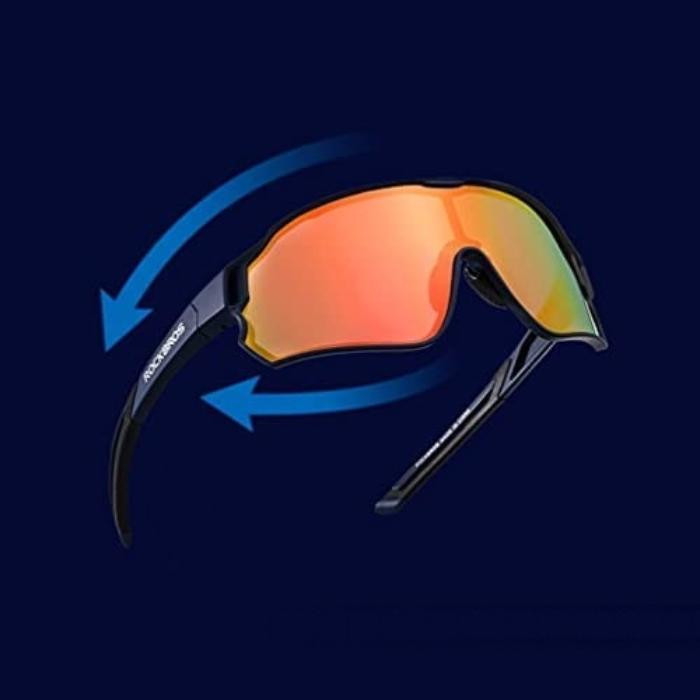 Okulary rowerowe / sportowe z polaryzacją ROCKBROS UV400 (10134) niebieskie