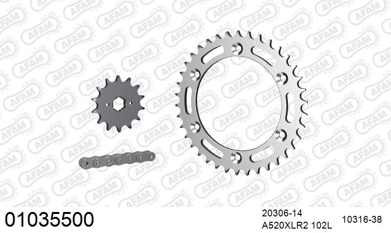 Zestaw napędowy AFAM do HONDA XL 350 R E,F,G,H