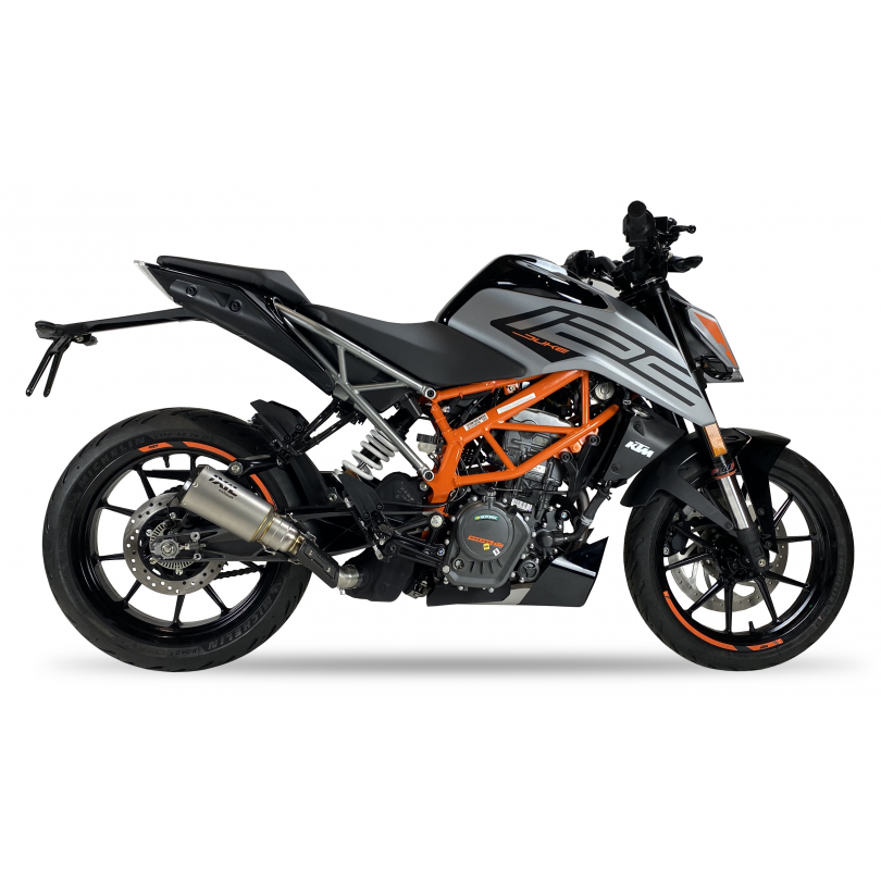 Tłumik IXIL KTM DUKE 390 21-23 (KTM IS DUKE) typ RC (waga: 800g, długość: 230 mm., materiał: Inox AISI304, kolor: Bright resin)