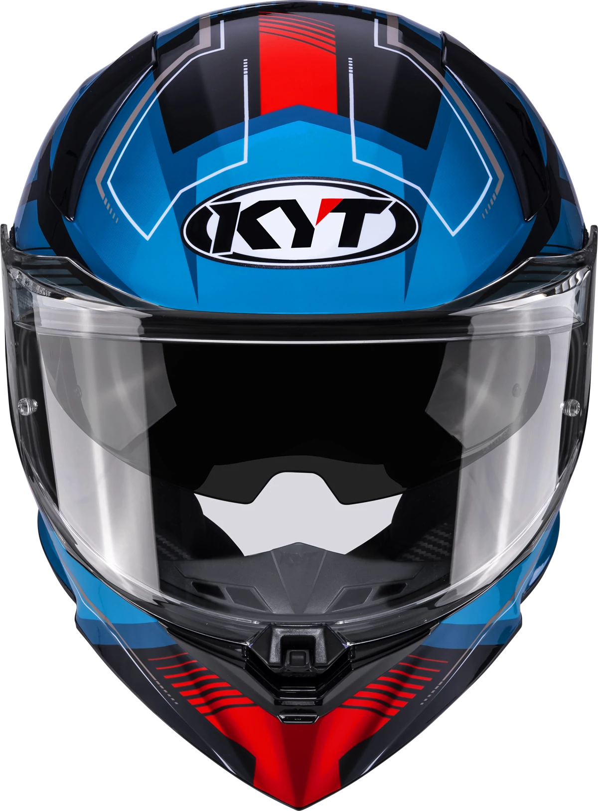Kask motocyklowy KYT R2R PARSEC CZARNY/NIEBIESKI/CZERWONY E06