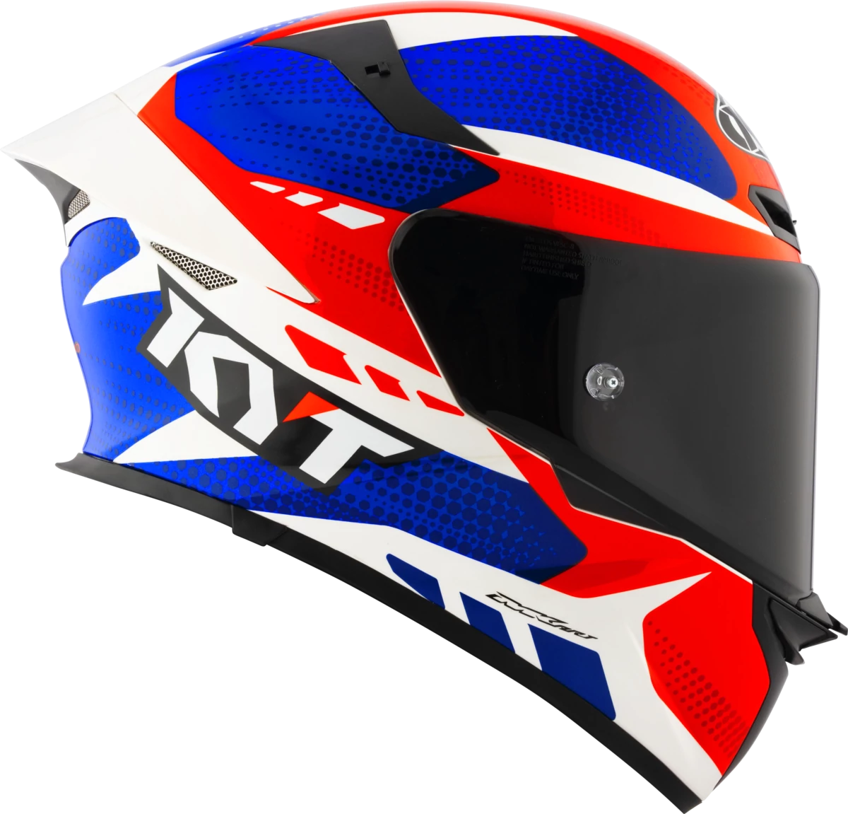 Kask motocyklowy KYT TT-REVO GEAR Niebieski/Czerwony