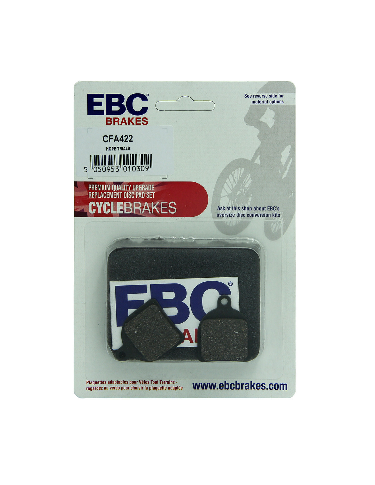 CFA422 - Klocki hamulcowe rowerowe (organiczne) EBC Brakes