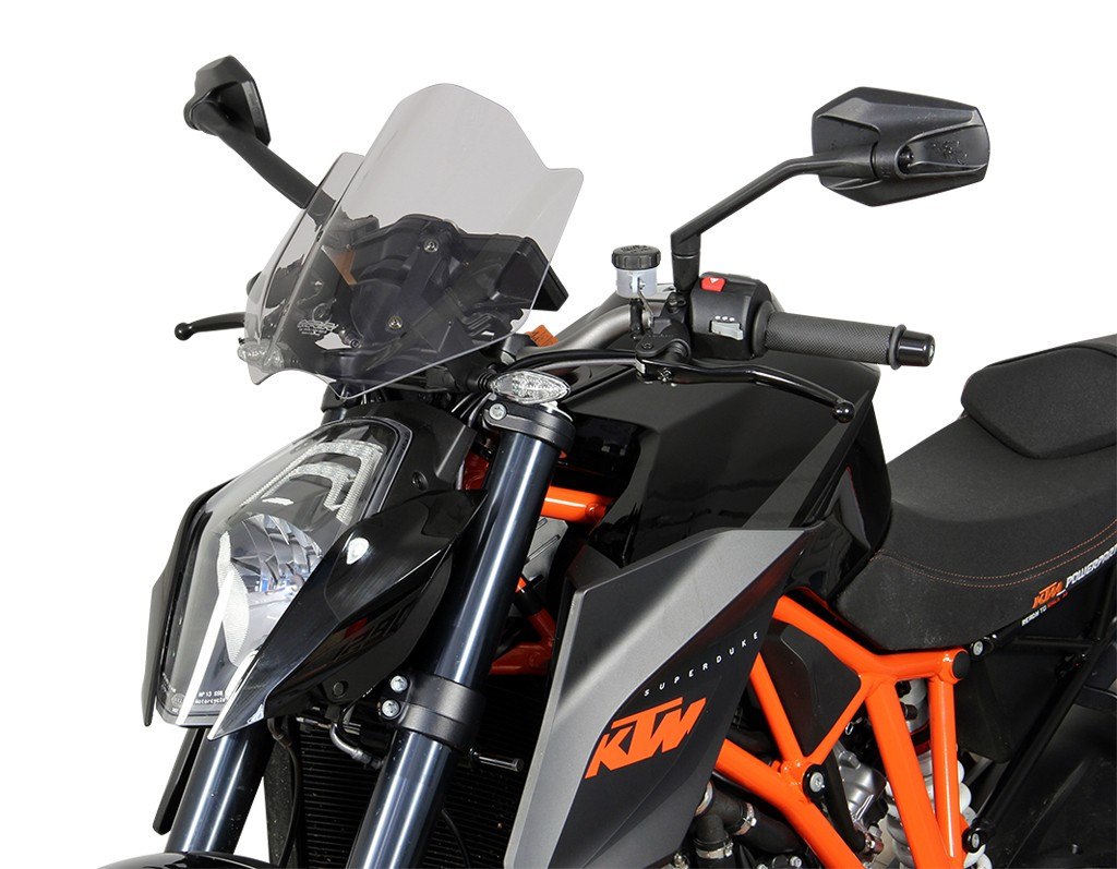 Szyba motocyklowa MRA KTM 1290 SUPER DUKE R 2013-2016, forma NRM, przyciemniana
