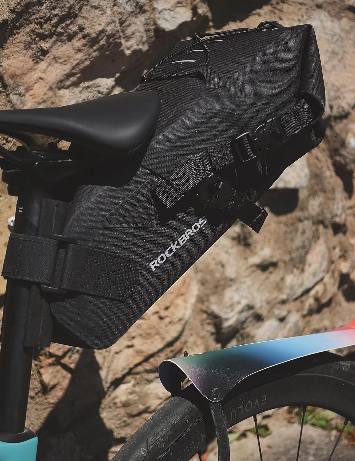 Torba podsiodłowa Rockbros Bikepacking wodoodporna sakwa rowerowa 3 l