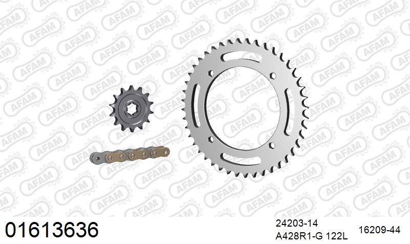 Zestaw napędowy AFAM do KAWASAKI KLX 125 D-Tracker DAF,DBF,DCF,DDF,DEF