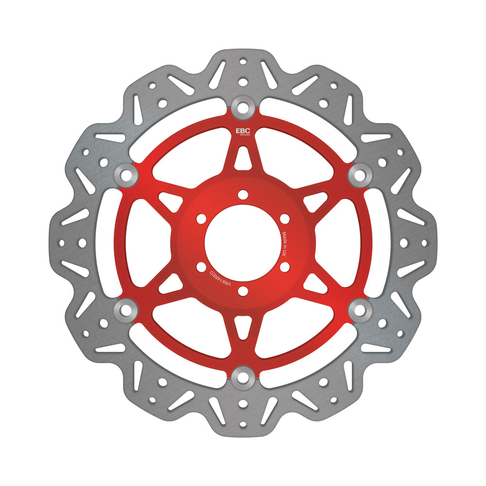 Tarcza hamulcowa motocyklowa EBC VR614RED VEE, czerwona