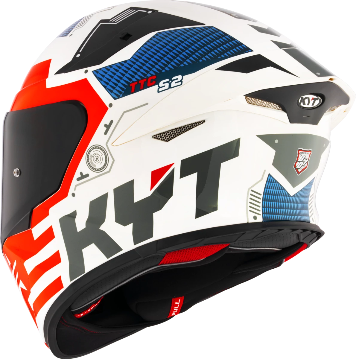 Kask motocyklowy KYT TT-REVO FUSELAGE Czerwony