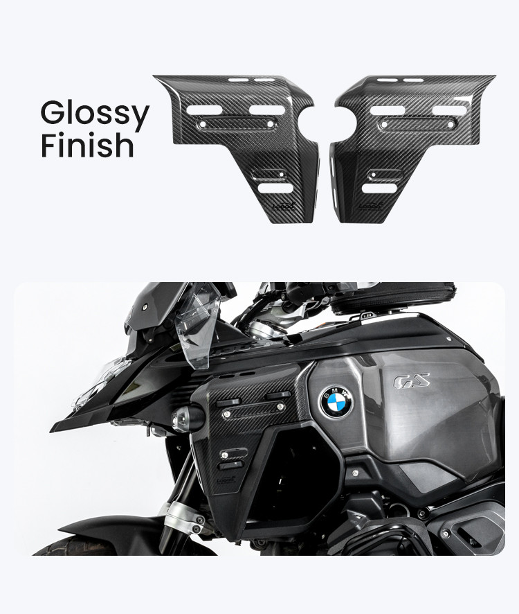LOBOO Panele boczne carbonowe oraz zestaw montażowy do BMW R1300GS ADVENTURE (2024-) połysk