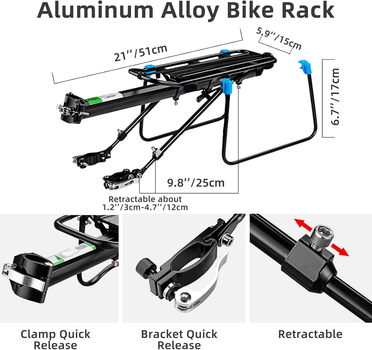 Bagażnik rowerowy ROCKBROS aluminium (HJ10011)