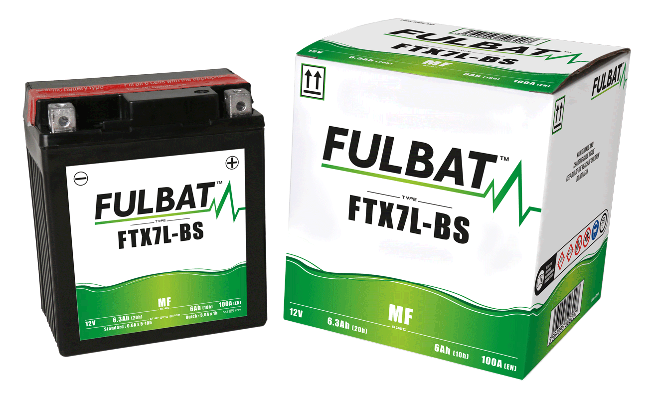 Akumulator FULBAT FUL MF - FTX7L-BS / YTX7L-BS (suchy, bezobsługowy, kwas w zestawie)