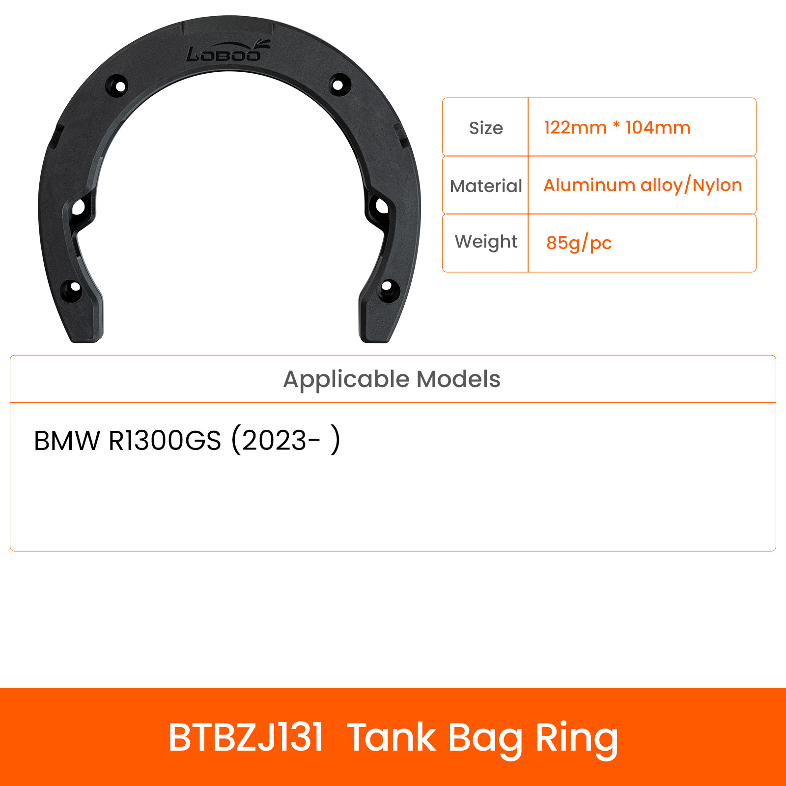 LOBOO Magnetyczny uchwyt do Tank Bag, pasuje do BMW R 1300GS