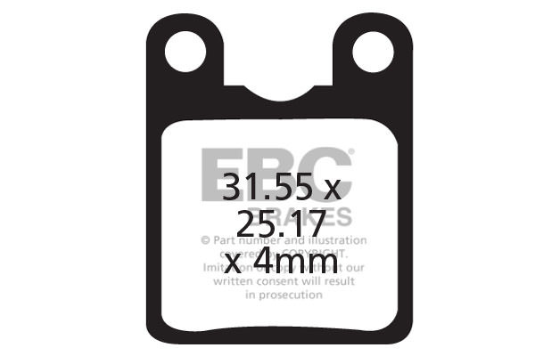 CFA333HH - Klocki hamulcowe rowerowe (spiekane) EBC Brakes