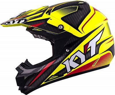Kask Motocyklowy KYT CROSS OVER POWER czarny / żółty fluo