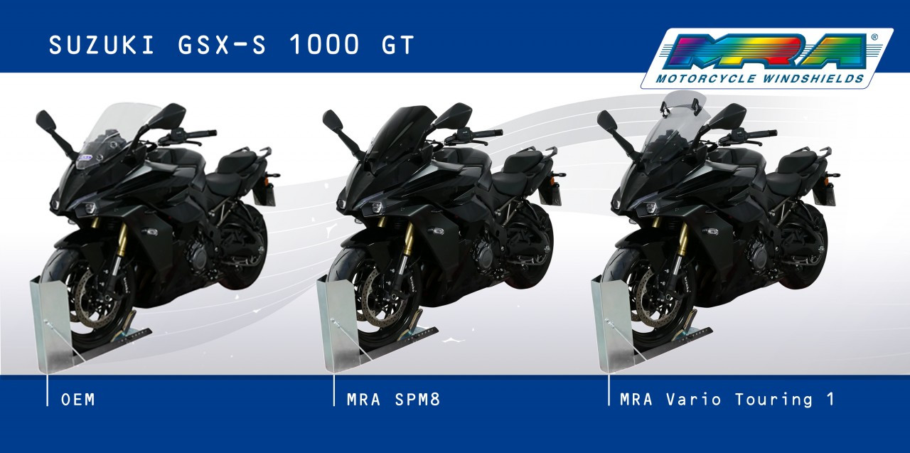 Szyba motocyklowa MRA SUZUKI GSX-S 1000 GT 2022-, forma SPM, bezbarwna