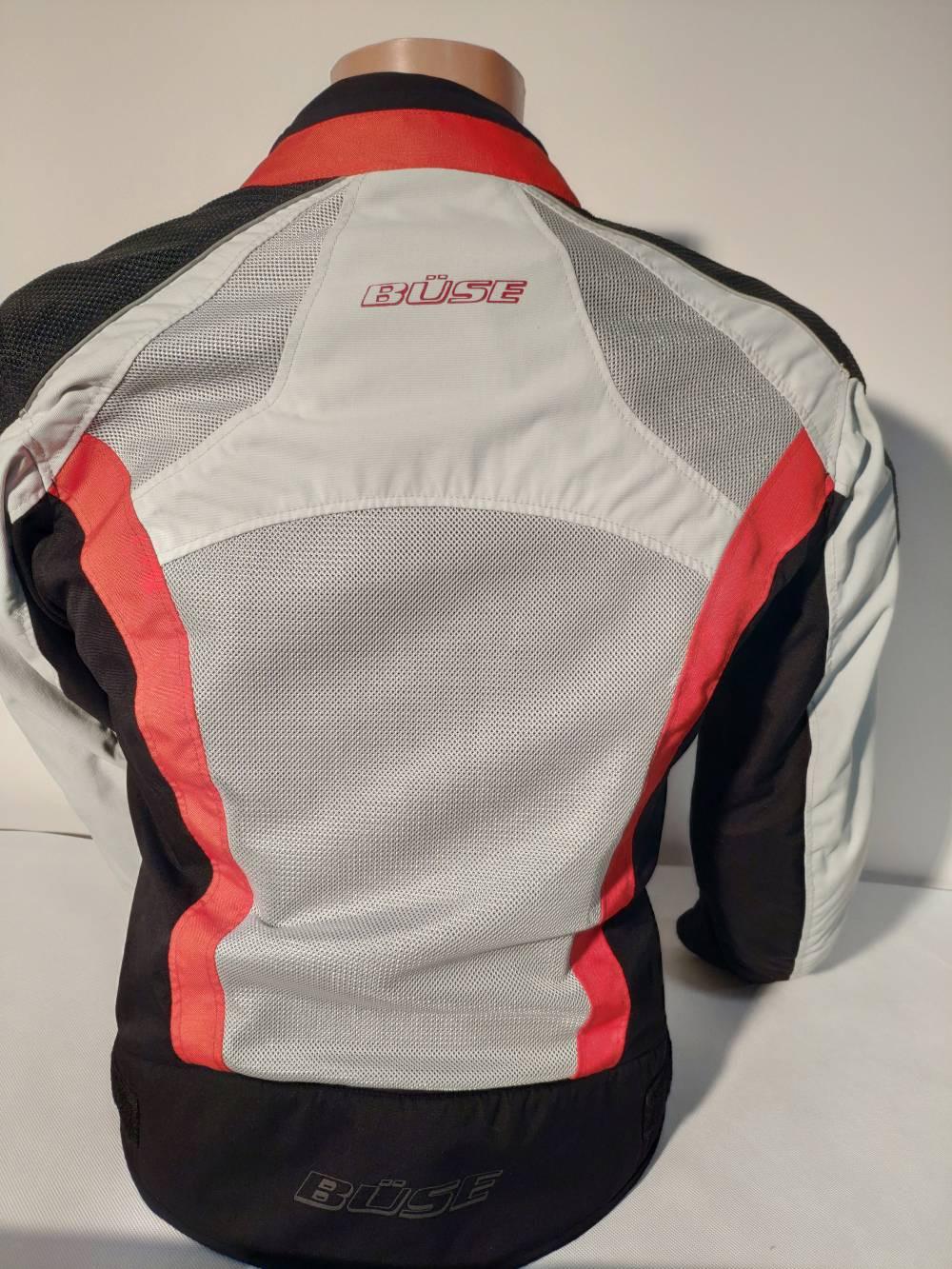 [OUTLET] Damska kurtka motocyklowa BUSE Summer Flash szaro-czerwona, rozmiar 40 (M)