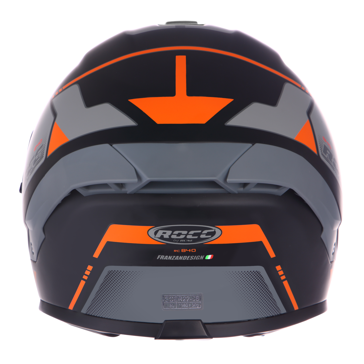 Kask motocyklowy ROCC 841 szaro-pomarańczowy
