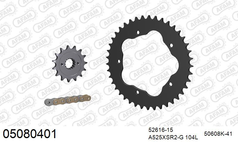 Zestaw napędowy AFAM do DUCATI 796 Hypermotard (for sprocket carrier PCD2)